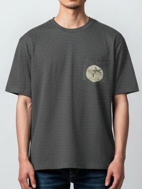 Hurley Lady Paradise Pocket Graphic Men's Charcoal Tee